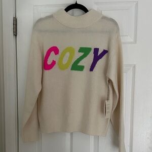 a new day Cream Sweater with Colorful Cozy Design